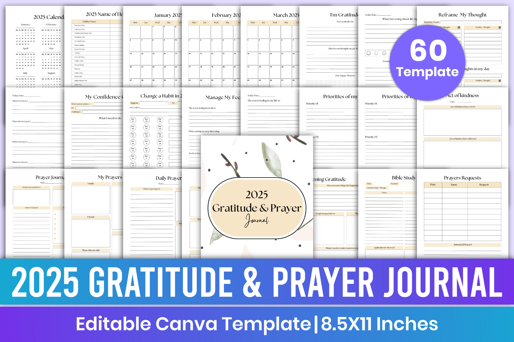 2025 Gratitude & Prayer Journal Kdp Graphic by Mustafiz · Creative Fabrica