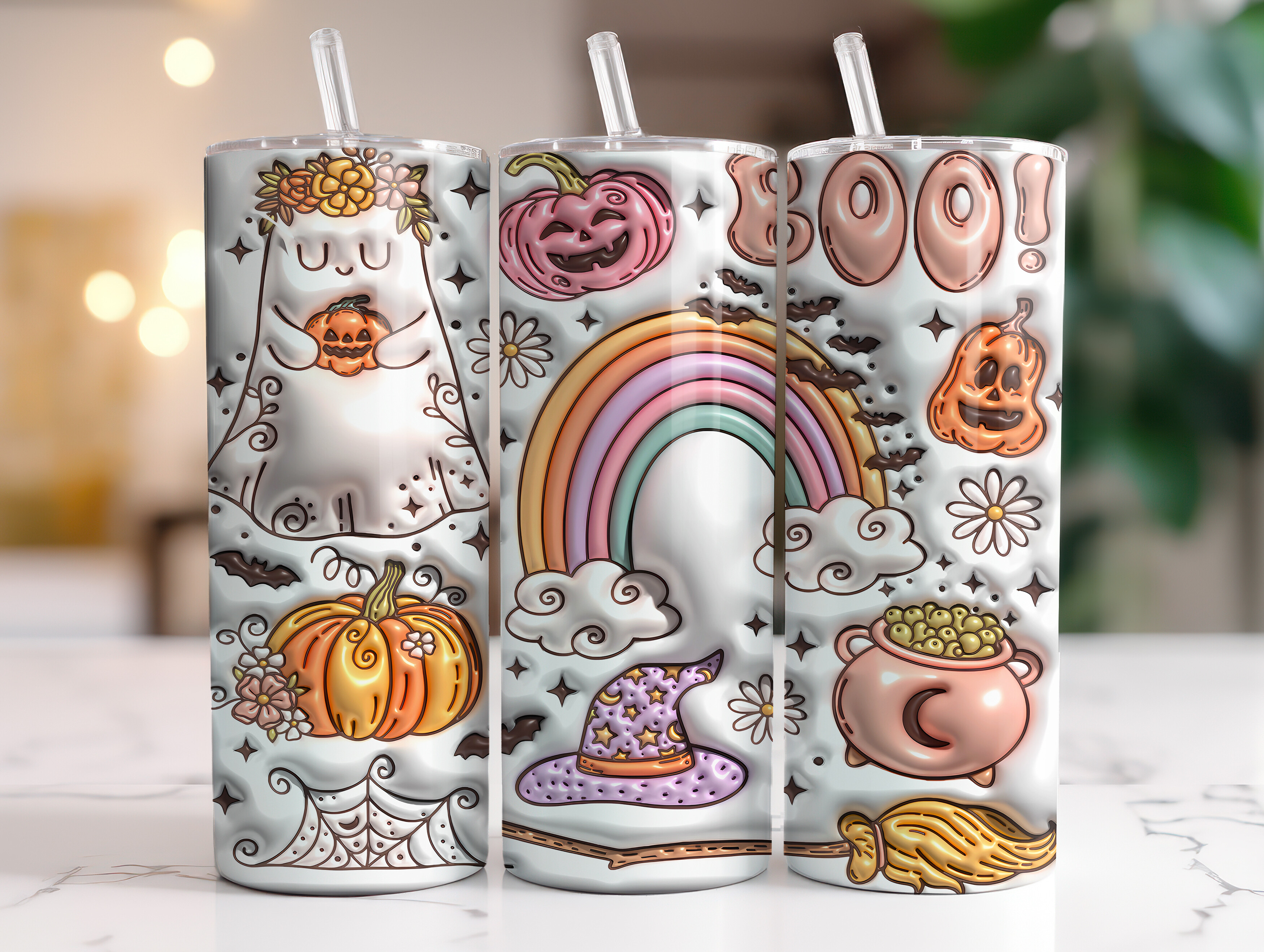 3D Inflated Halloween Tumbler Wrap Graphic by SushiDesignStore ...