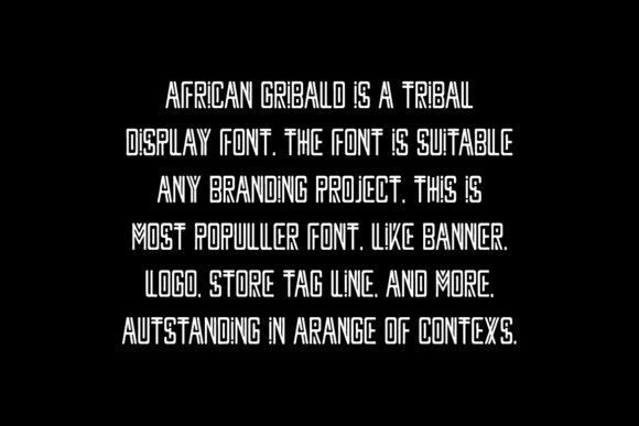 African Gribald Font - Preview 3