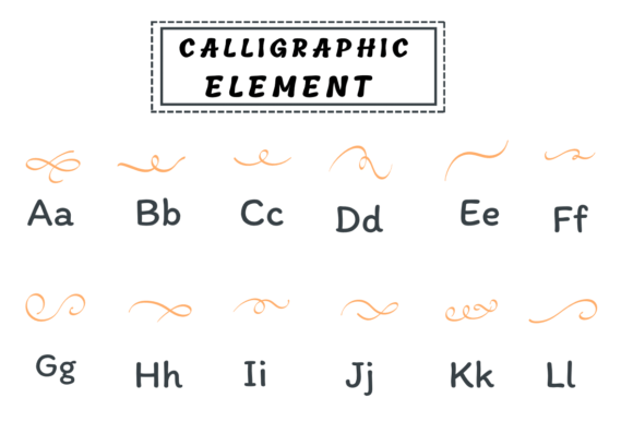 Calligraphy Element Font - Preview 1