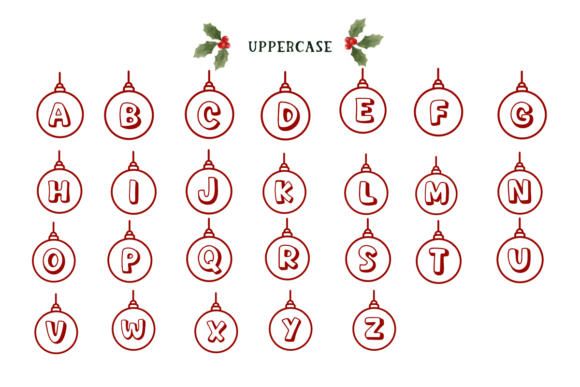Christmas Ball Font - Preview 1