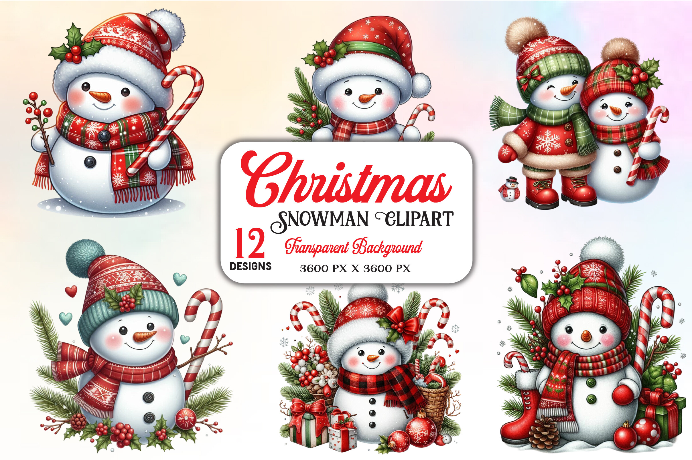 Christmas Snowman PNG Clipart Graphic by Pink Studio · Creative Fabrica