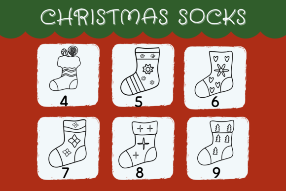 Christmas Socks Font PNG with transparent background - Preview 3