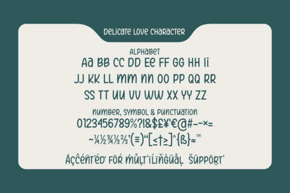 Delicate Love Font PNG with transparent background - Preview 4