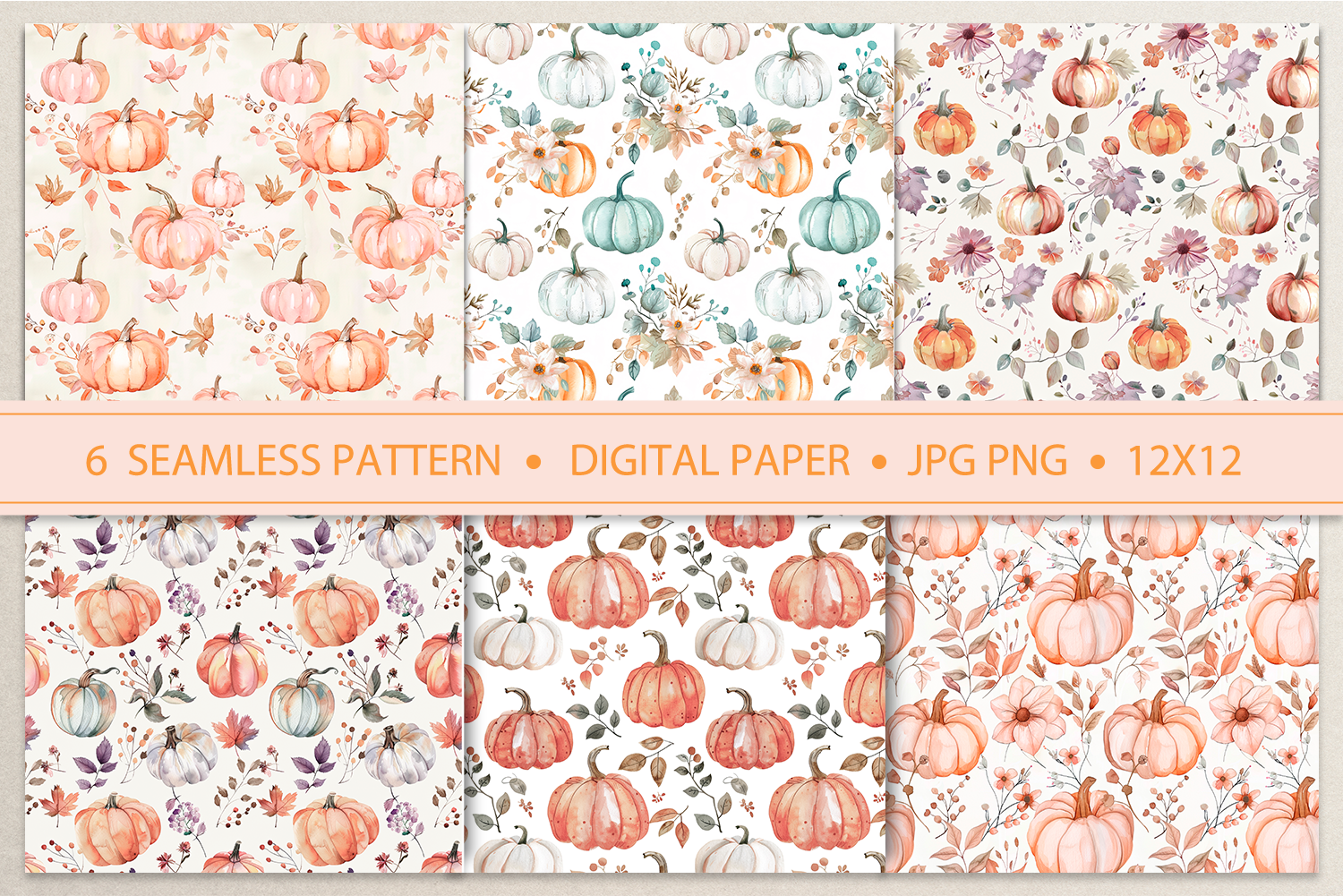 Fall Ball Pattern Fall Pumpkin Pattern, Autumn Pattern Graphic by KMarinaDesign ...
