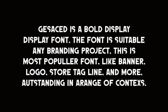 Gesaced Font PNG with transparent background - Preview 3