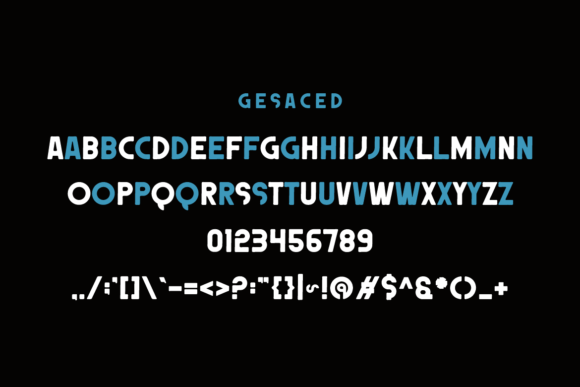 Gesaced Font PNG with transparent background - Preview 4