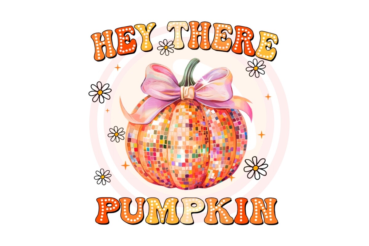 Glitter Hey There Pumpkin Bow PNG Graphic by SvgBuzz · Creative Fabrica