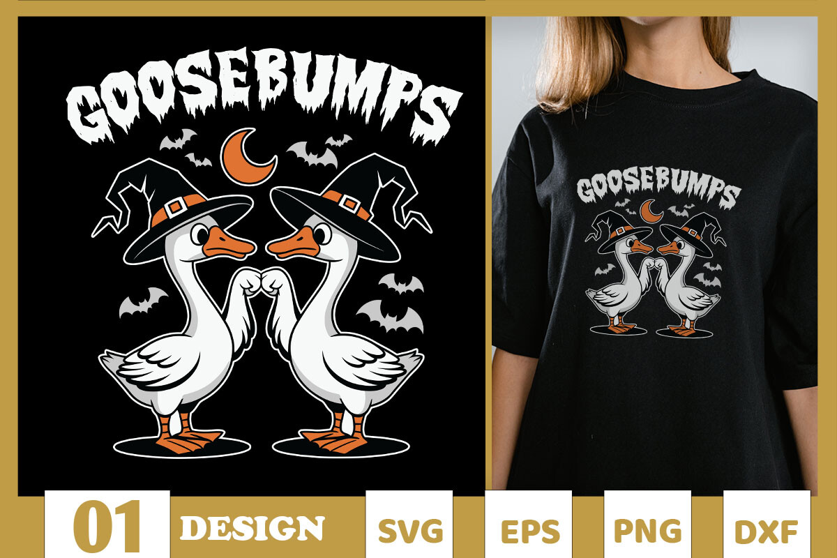 Goosebumps Halloween Silly Goose SVG Graphic by Skinite · Creative Fabrica