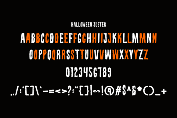 Halloween Juster Font PNG with transparent background - Preview 4
