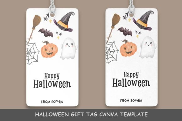 Happy Halloween Treat Favor Tags Graphics