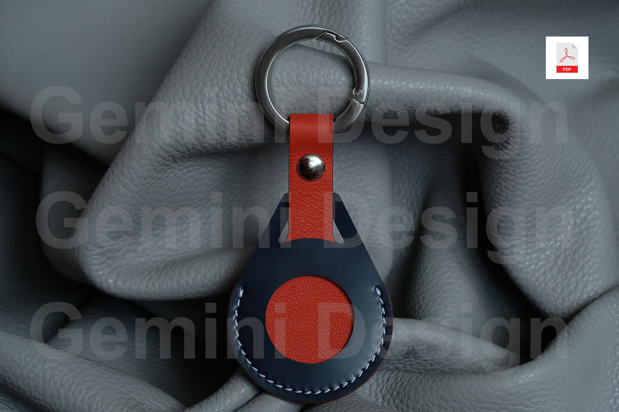 Leather Pattern Airtag, DIY PDF File