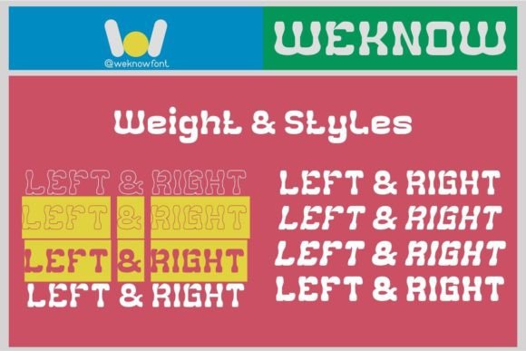 Left and Right Font PNG with transparent background - Preview 6