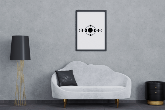 Moon Cycle Font PNG with transparent background - Preview 5