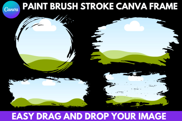 Paint Brush Stroke Canva Frame