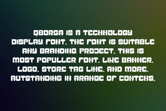 Qborga Font PNG with transparent background - Preview 3