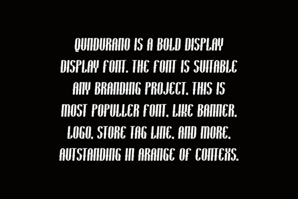 Qundurano Font PNG with transparent background - Preview 3