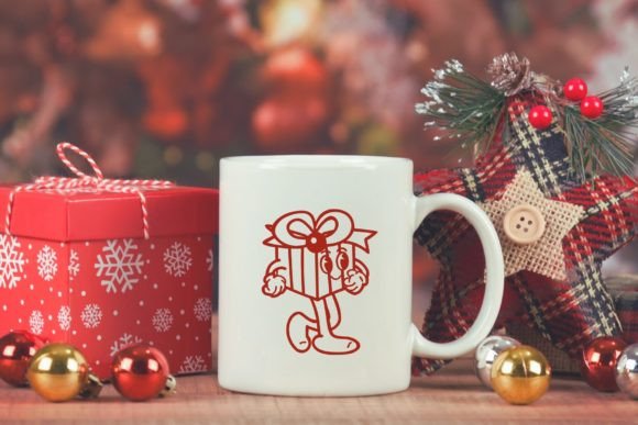Retro Groovy Christmas Font PNG with transparent background - Preview 6