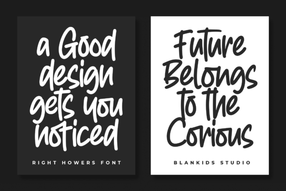 Right Howers Font PNG with transparent background - Preview 3