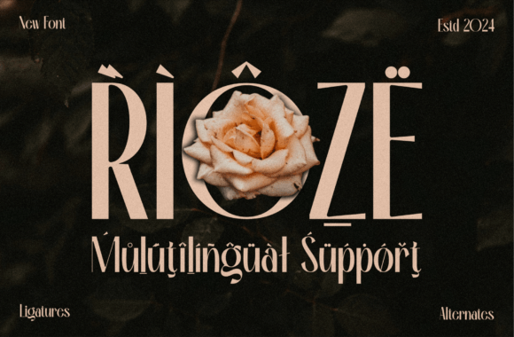 Rioze Font PNG with transparent background - Preview 5