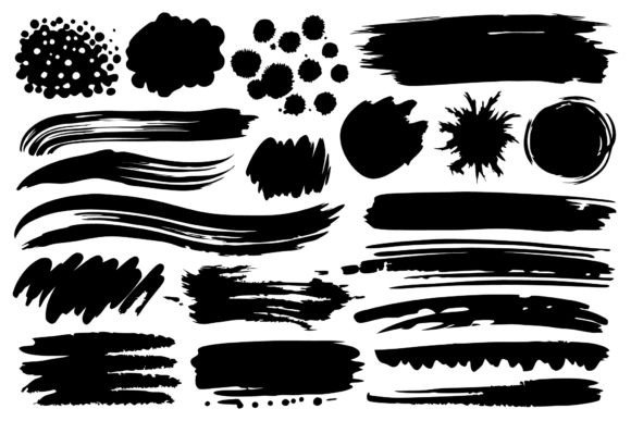 SVG Ink Brush Stroke Collection