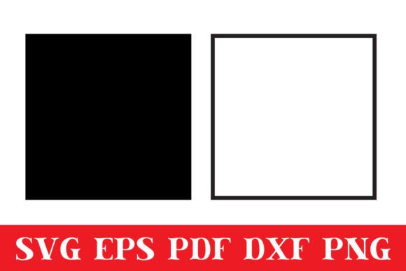 Square Outline SVG Square Template SVG