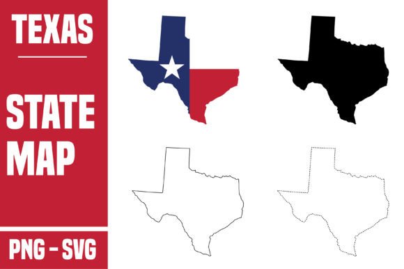 Texas State Outline Map SVG Graphic Crafts By Endro
