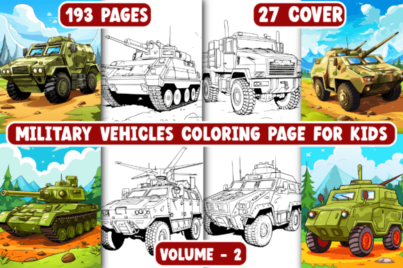 193 Military Vehicles Coloring Page