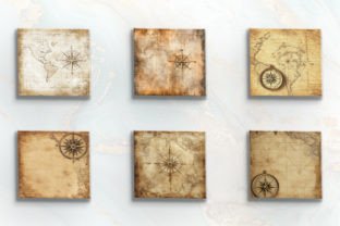 Antique Old Map Digital Paper Background Graphic by ArtCursor ...