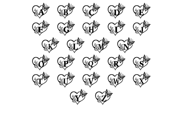 Butterfly Hearts Font font preview - 1