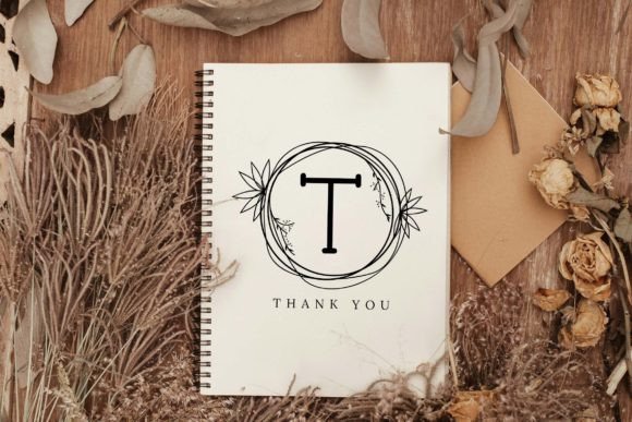 Gloria Monogram Font PNG with transparent background - Preview 3
