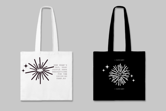 New Year Fireworks Font PNG with transparent background - Preview 4