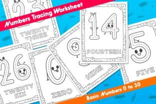 Preschool Numbers Tracing Worksheets Graphic by CraftVaz · Creative Fabrica