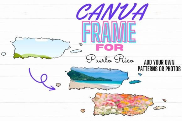 Puerto Rico Canva Frame Digital Template