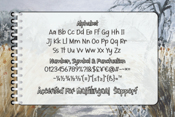 Quicky Notes Font PNG with transparent background - Preview 3