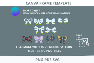 Bows Canva Frame Template Drag and Drop Graphic by cryptoaccenthub ...