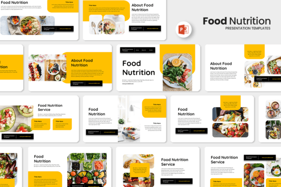 Preview of Food Nutrition - PowerPoint Template food presentation template