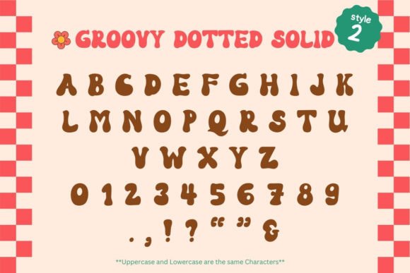 Groovy Dotted Font PNG with transparent background - Preview 2