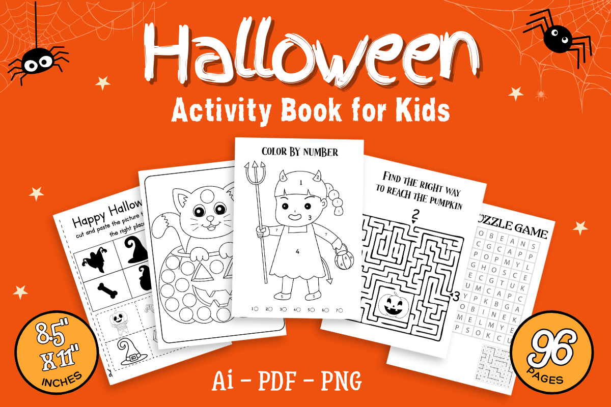 Halloween Activity Book for Kids