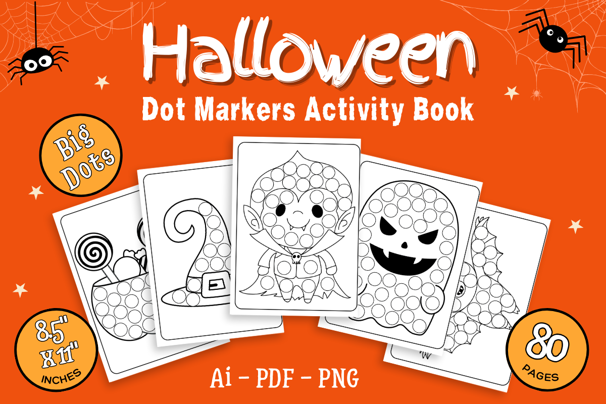 Halloween Dot Markers Activity Book Graphic by Engine Kdp Market ...