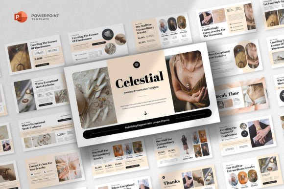 Preview of Luxury Jewelry Powerpoint Template fashion presentation template