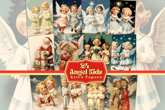 Nostalgic Christmas Angel Kids Papers
