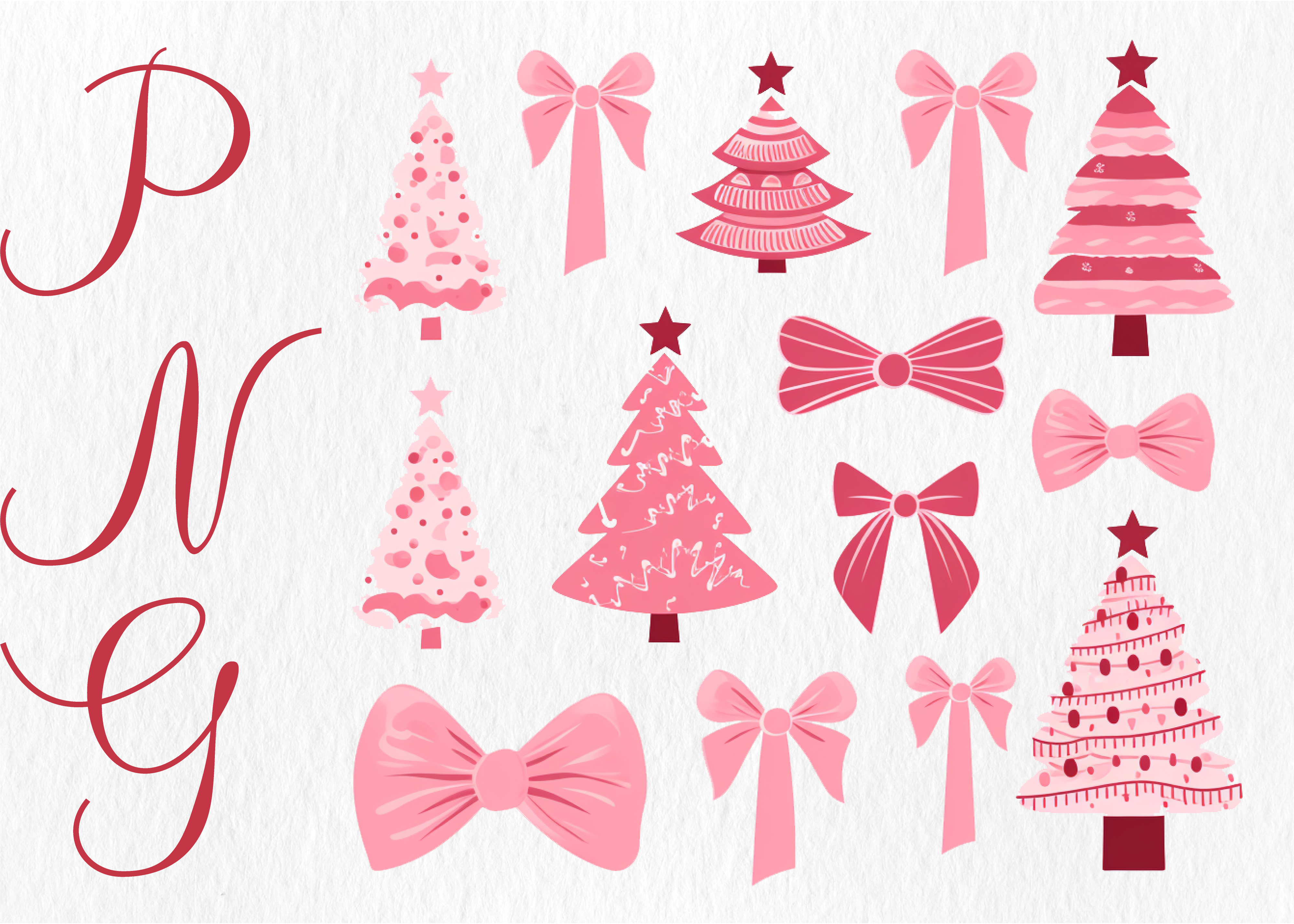 Vintage Christmas Pink Coquette Bow Graphic by Merch Creative ...