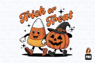 Vintage Halloween Trick or Treat PNG Graphic by Yvaine · Creative Fabrica