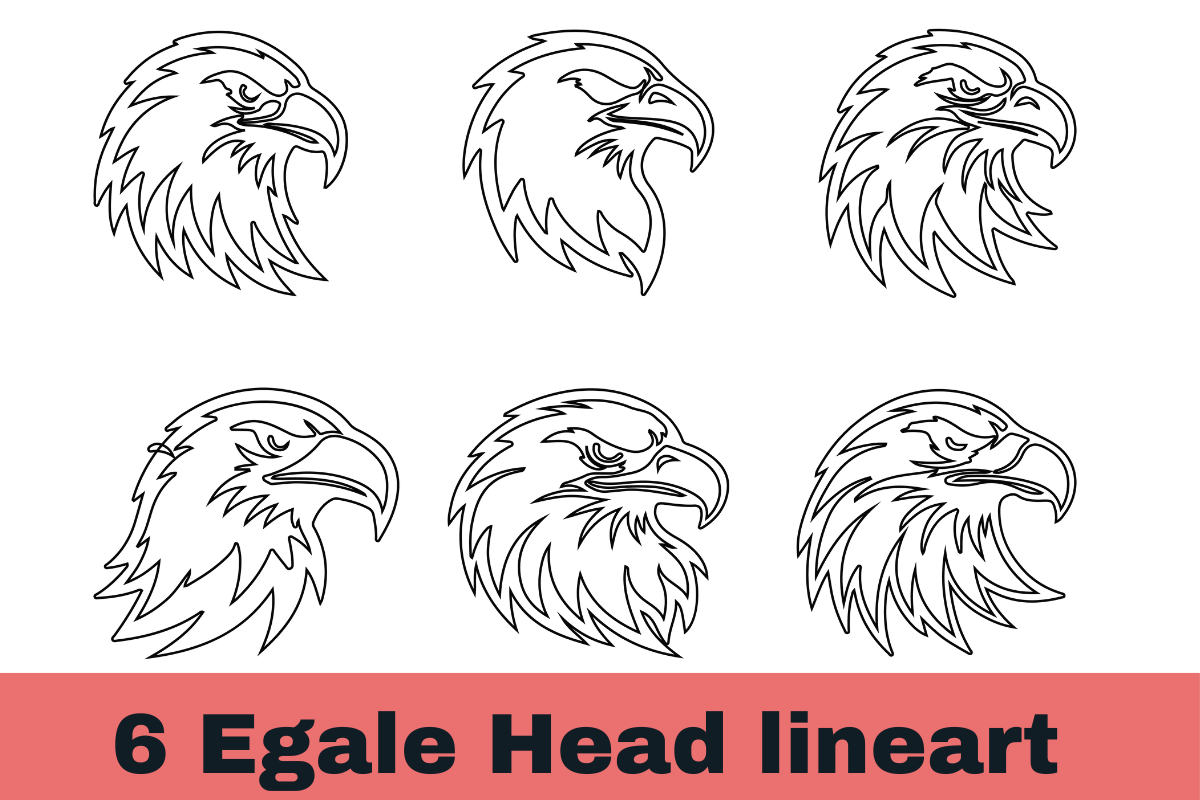 Eagle Head Lineart Vector Logo