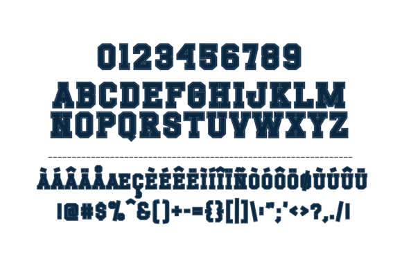Ball Stitch Font - Preview 1