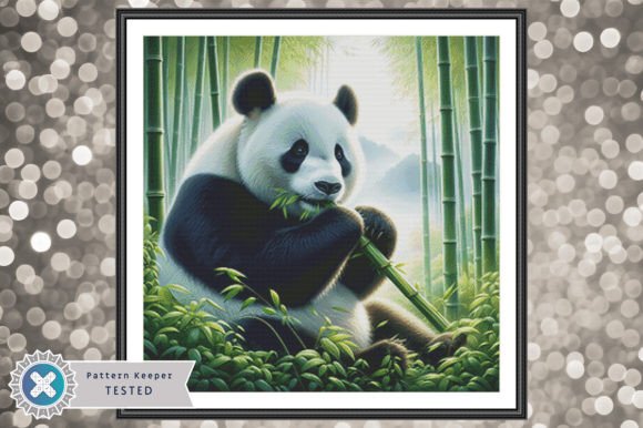 Bamboo Panda Cross Stitch Pattern PDF
