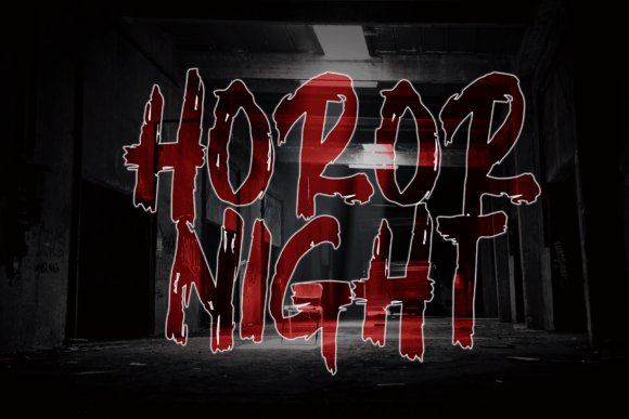 Black Scary Font PNG with transparent background - Preview 1