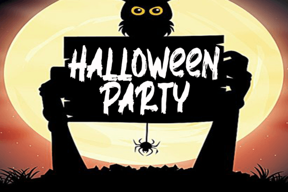 Black Scary Font PNG with transparent background - Preview 2