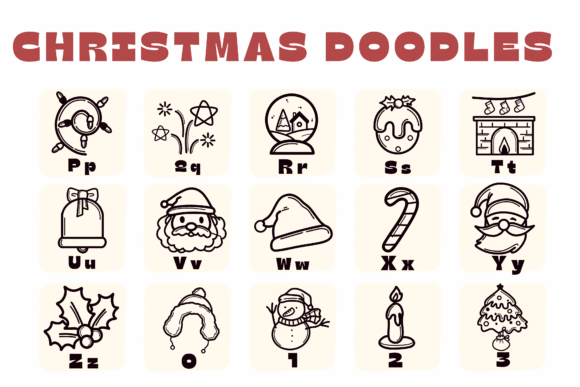 Christmas Doodles Font - Preview 2